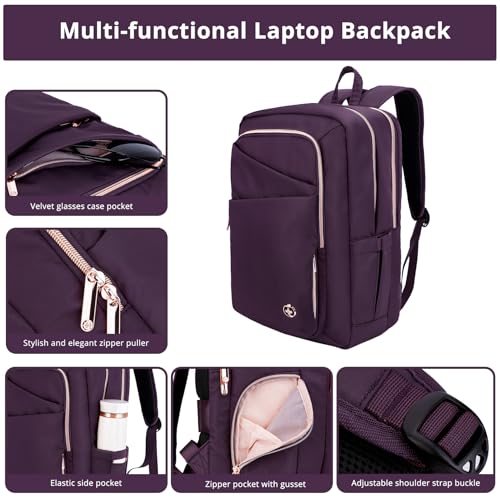 Design Business Laptop Backpack for Women (Purple)