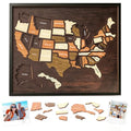 Wooden USA Travel Map Puzzle