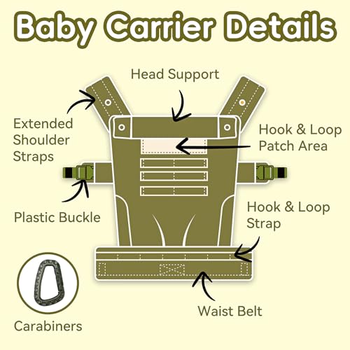 Baby Carrier Lumbar Support Infant Carrier (Green)