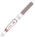 Thermal Brush 0.5 Inch Curling Iron Volumizing Heated Round Brush 1/2 Inch Ceramic Tourmaline Heated Hot, Multifunctional Styler Curling Wand (White, 0.5 inch)