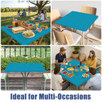2 Pack Square Spandex Fitted Table Cloth (Teal / 34" x 34" (Square))