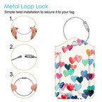 Luggage Tags Privacy Cover ID Label for Travel Bag Suitcase (Raining Hearts)