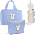 Travel Toiletry Bag for Women (Blue / V)
