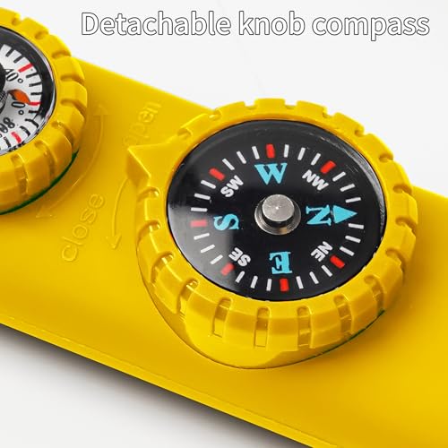 Multifunctional Survival Emergency Whistle for Kids with Compass Hiking Survival (egg yellow2pcs)