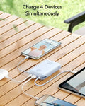 Portable Charger 20000mAh 30W Fast Charging with 2 Cables (Blue)