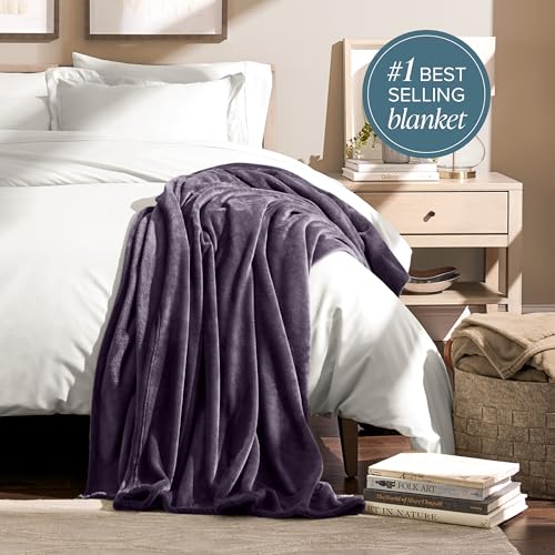 Fleece Blanket Luxury Microplush (King / 15 - Eggplant)