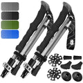 Premium Foldable Hiking Poles by USA Brand (EVA Foam - Gray / 100-120 cm for Height: 5'9" and smaller)