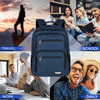 Backpck for Men Women (A2-blue / 17.3 Inch)