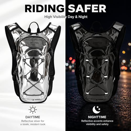 Rave Hydration Backpack with 2L Water Bladder (Silver / 2L Bladder)