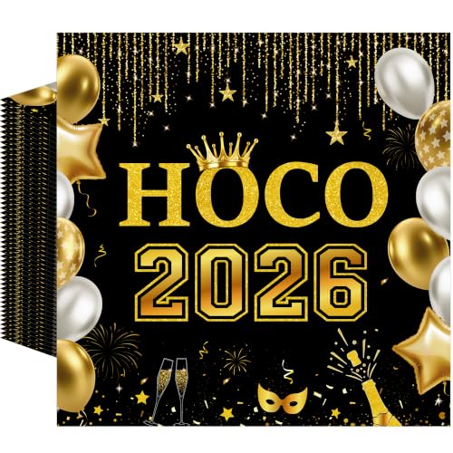 50 Pcs Hoco 2026 Napkins Homecoming Decorations 6.5 x 6.5 Inches (HOCO 2026)