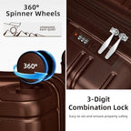 Luggage Sets 6 Piece (Mocha / 6 Piece Set (18/20/24/28/DB/TB))