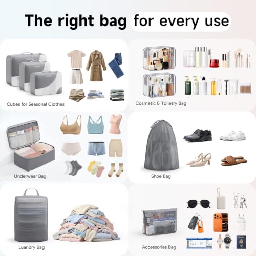 Packing Cubes for Travel (04 Gray)