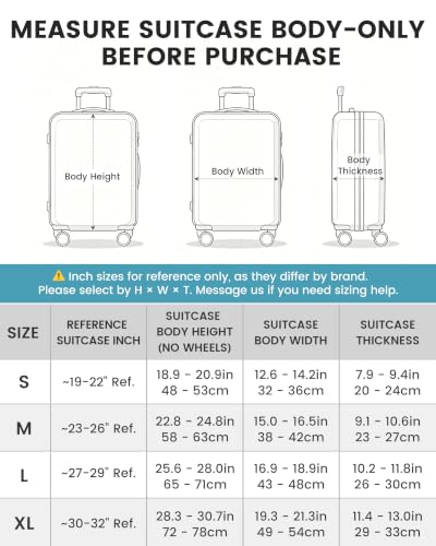 Travelkin Luggage Covers For Suitcase Tsa Approved Suitcase Cover Protector (Air Line Blue Set / XL)