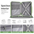5 Piece Hardshell Luggage Sets (20in/24in/28in (5-Piece with Backpack Set) / Avocado Green)
