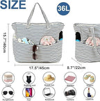 Beach Pool Bags Tote for Women Ladies Large Gym Tote Carry On Bag - Image 3