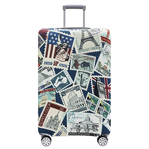 Travelkin Suitcase Covers For Luggage Tsa Approved Luggage Covers Protector (Stamp / M)
