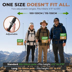 Trek Z Hiking Trekking Poles (Cork Black / 100–120 cm (for Height: 4’11” to 5’10”))