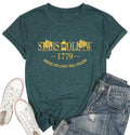 Fall Leaf Shirts 1779 Autumn Festival Short Sleeve Tee Tops (Small / Darkgreen)