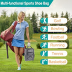 2 Pcs Golf Shoe Bag for Travel (2pcs Black+Grey)