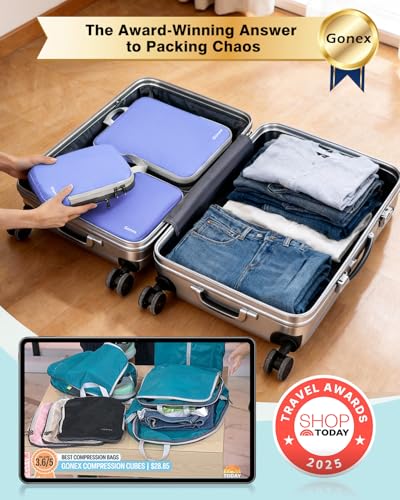 Compression Packing Cubes (4-Periwinkle / 4 Set)