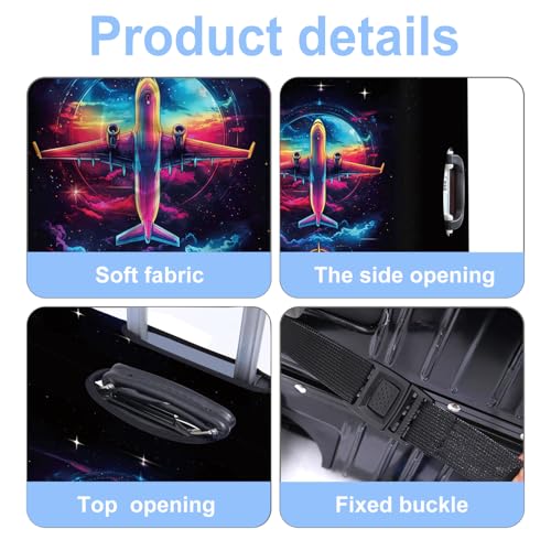 Aircraft Luggage Cover Washable Suitcase Protector Anti (Aircraft / XL(32-34inch suitcase))