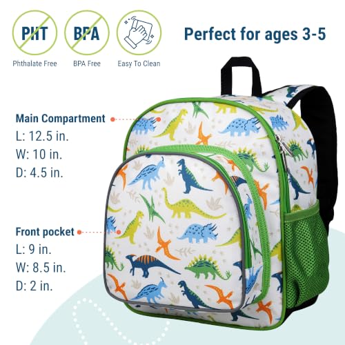12 Inch Preschool Backpack for Kids (12.5 x 10 x 4.5 in / Dinosaur Adventures)