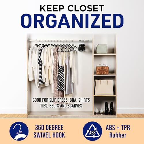 Versatile Clothes Hanger Set (Black / 50 Pack)