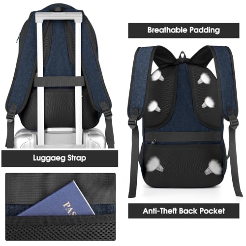 Backpack for Men Women (Blue / 15.6 Inch)