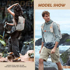 15L Small Hiking Backpack for Men Women Foldable Packable Back Pack Ultralight Hiking Daypack for Travel Camping Outdoor (Beige / 15L)