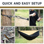 Camping Hammock with Mosquito Net (Top-yellow)