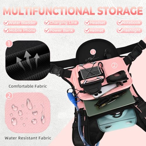 USA Patent Running Hydration Vest Backpack (Pink / Standard)