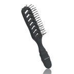 VESS Hair Styling Pro Skeleton Brush-Matte Black-7 Row Nylon Brush, SPR-1200, Made in Japan