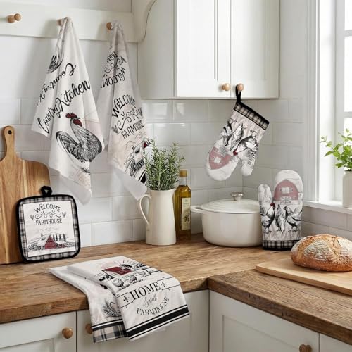 Rooster Kitchen Decor Set (Farmhouse Rooster)