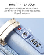 Expandable Top Open Carry On Luggage 22x14x9 Airline Approved (Blueberry Blue / Carry-On 20-Inch)