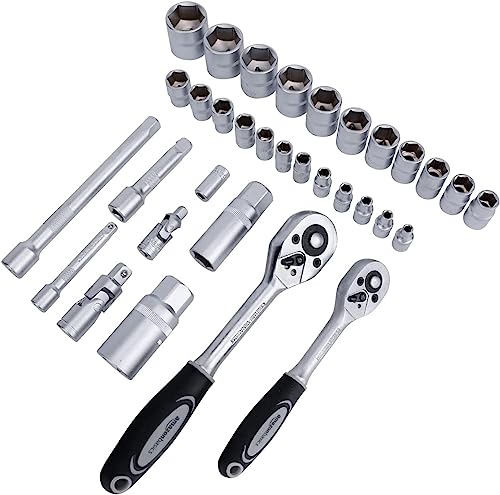65 Piece General Household Home Repair and Mechanic's Hand Tool Kit Set with Storage Case (65 piece)