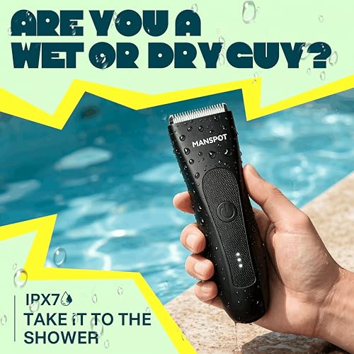 Manscape Groin & Body Hair Trimmer for Men (Black)