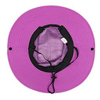 Womens Summer Sun Hat Beach Hat Wide Brim Outdoor UV Protection Hat Foldable Cool Mesh Ponytail Bucket Hat (6-7 / Pure Purple)