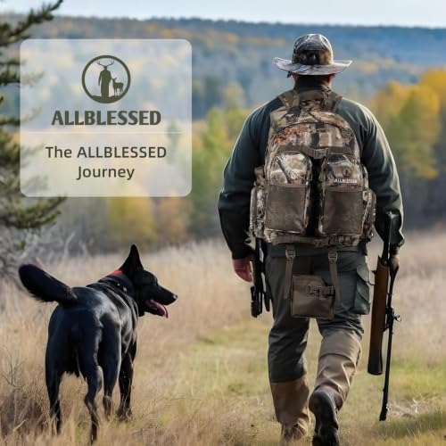 Hunting Backpack for Men Camo Hunting Day Pack for Rifle Bow 35L (Blessedbark Camo)
