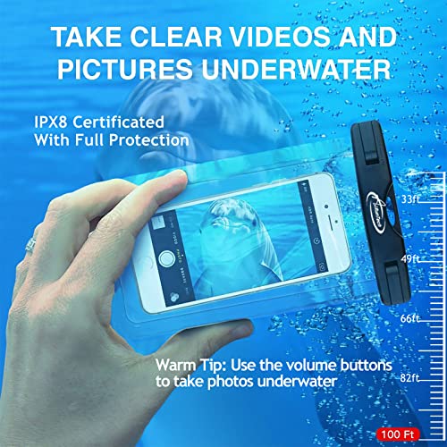 Waterproof Dry Bag and Waterproof Cell Phone Bag for Outdoor Water Sports (2 * phone cases(black) + 2 * fanny packs(black+gray) / REGULAR SETS)