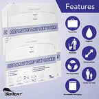 Disposable Toilet Seat Covers XL Half Fold Flushable (4 Packs of 200 Sheets / White)
