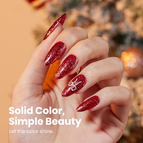 Beetles Red Glitter Gel Nail Polish (C - Flakie Red | Red Reign)