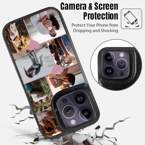 Custom Wallet Phone Case for iPhone 14 Pro (Black-E / iPhone 14 Pro)