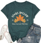 Fall Leaf Shirts 1779 Autumn Festival Short Sleeve Tee Tops (XX-Large / Darkgreen2)