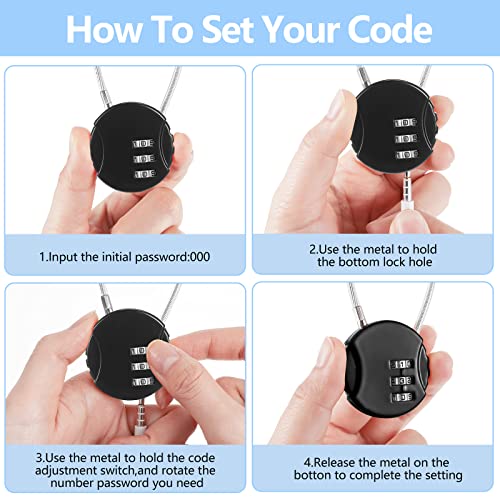 36 Pcs Combination Lock 3 Digit Gym Waterproof Padlock Resettable Bag Luggage Gate Combination Lock Outdoor for School Fence Travel Toolbox Storage