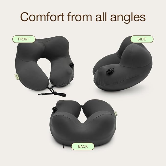 Coop Home Goods AirJustable Travel Neck Pillow, Inflatable, Adjustable Support - Image 7