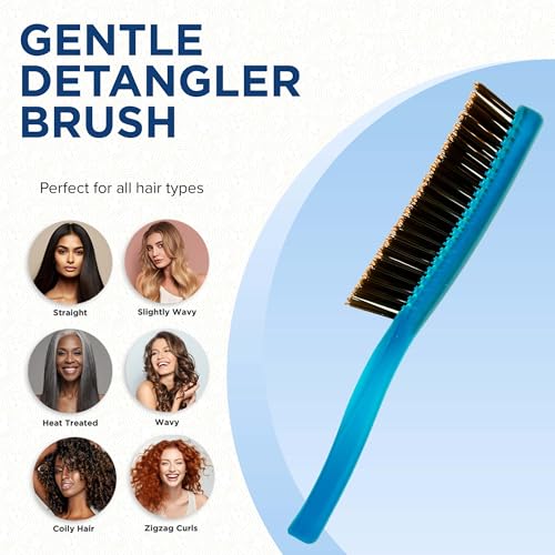 Gentle Blue Neon Full Size Hair Brush (Large / Blue)