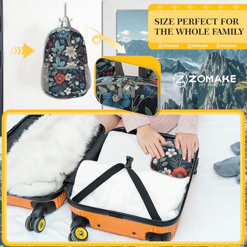 Lightweight Packable Backpack (20L / D-royal Blue Floral)