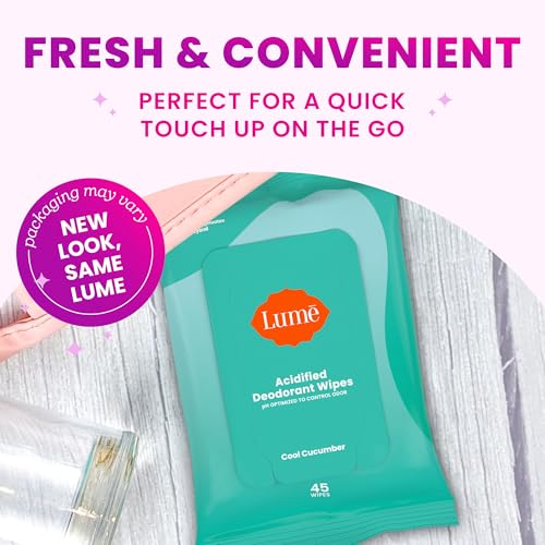 Acidified Deodorant Wipes (45 Count (Pack of 2))