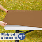2 Pack Rectangle Spandex Fitted Table Cloth (Brown / 48" x 24" (Rectangular))