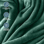 Fleece Blanket Luxury Microplush (Full/Queen / 12 - Forest Green)